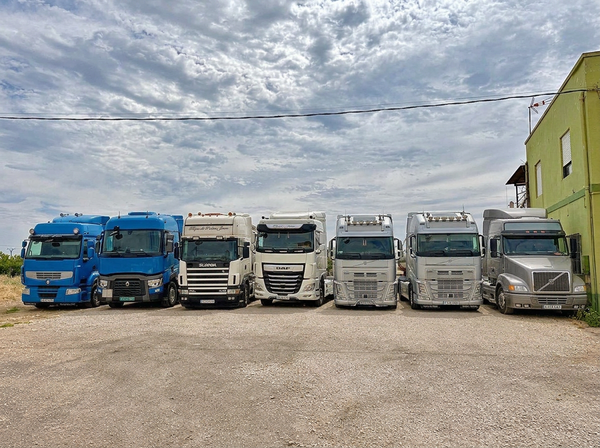 Flota de camiones cisterna alimentaria de Cisfesa en Requena, Valencia